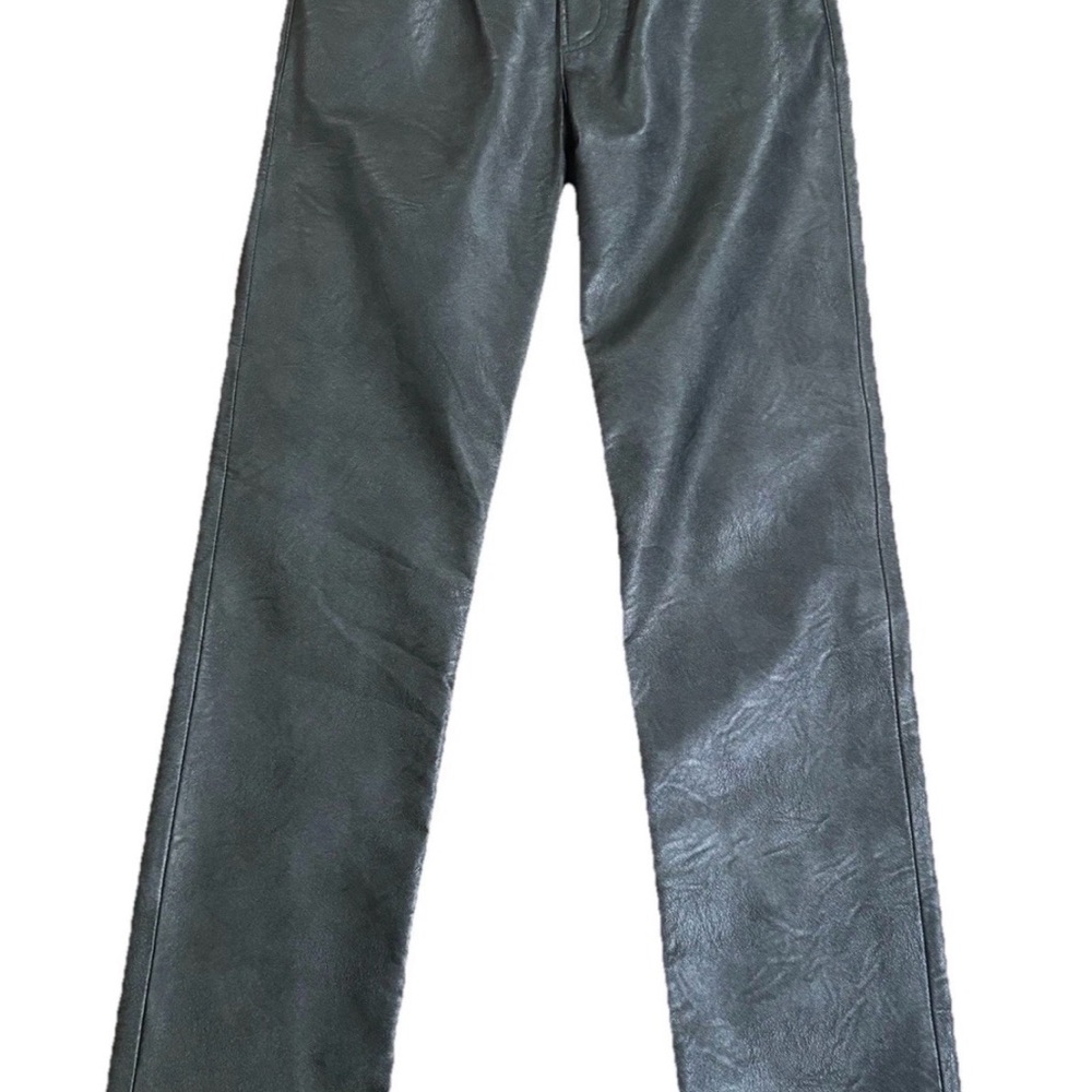 Women’s AGOLDE Black Leather Straight Leg Jeans Size 27